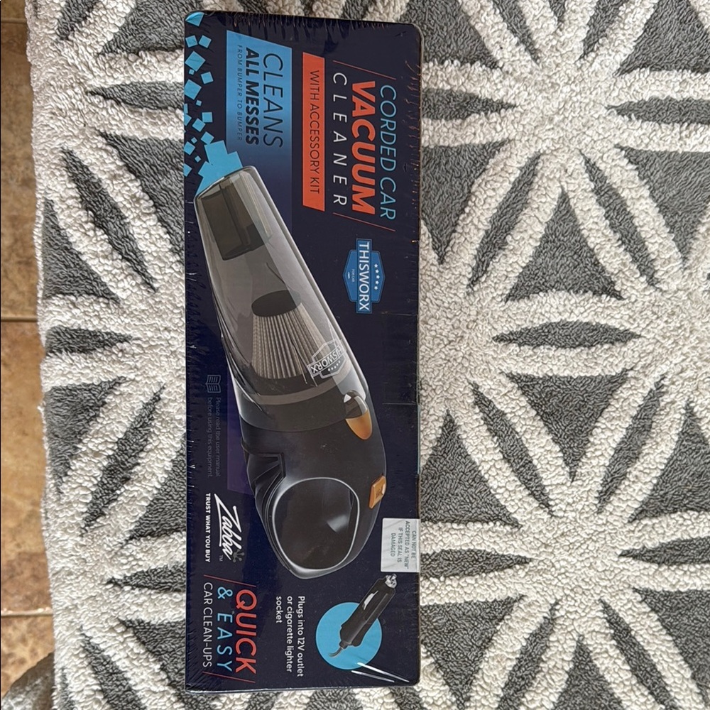 Black and Orange Car Vacuum Cleaner